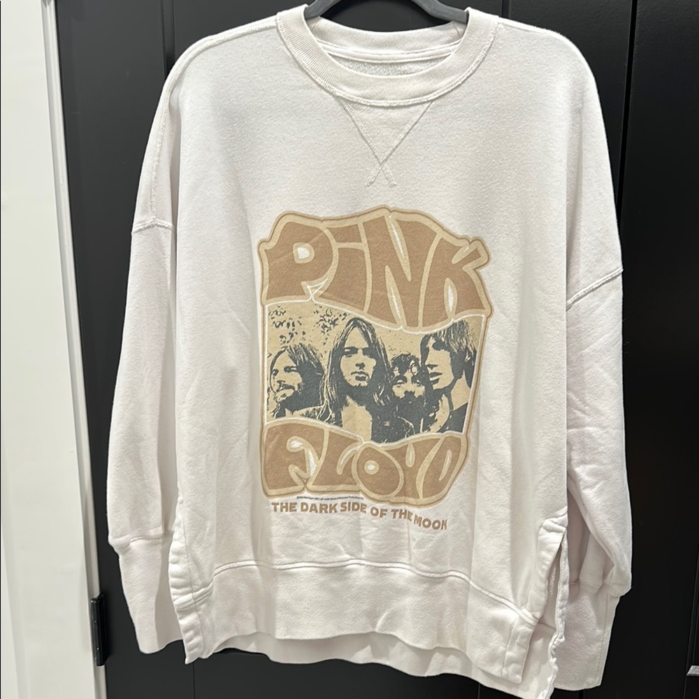 Pink Floyd Dark Side of the Moon Graphic Women's Sweater - Cream